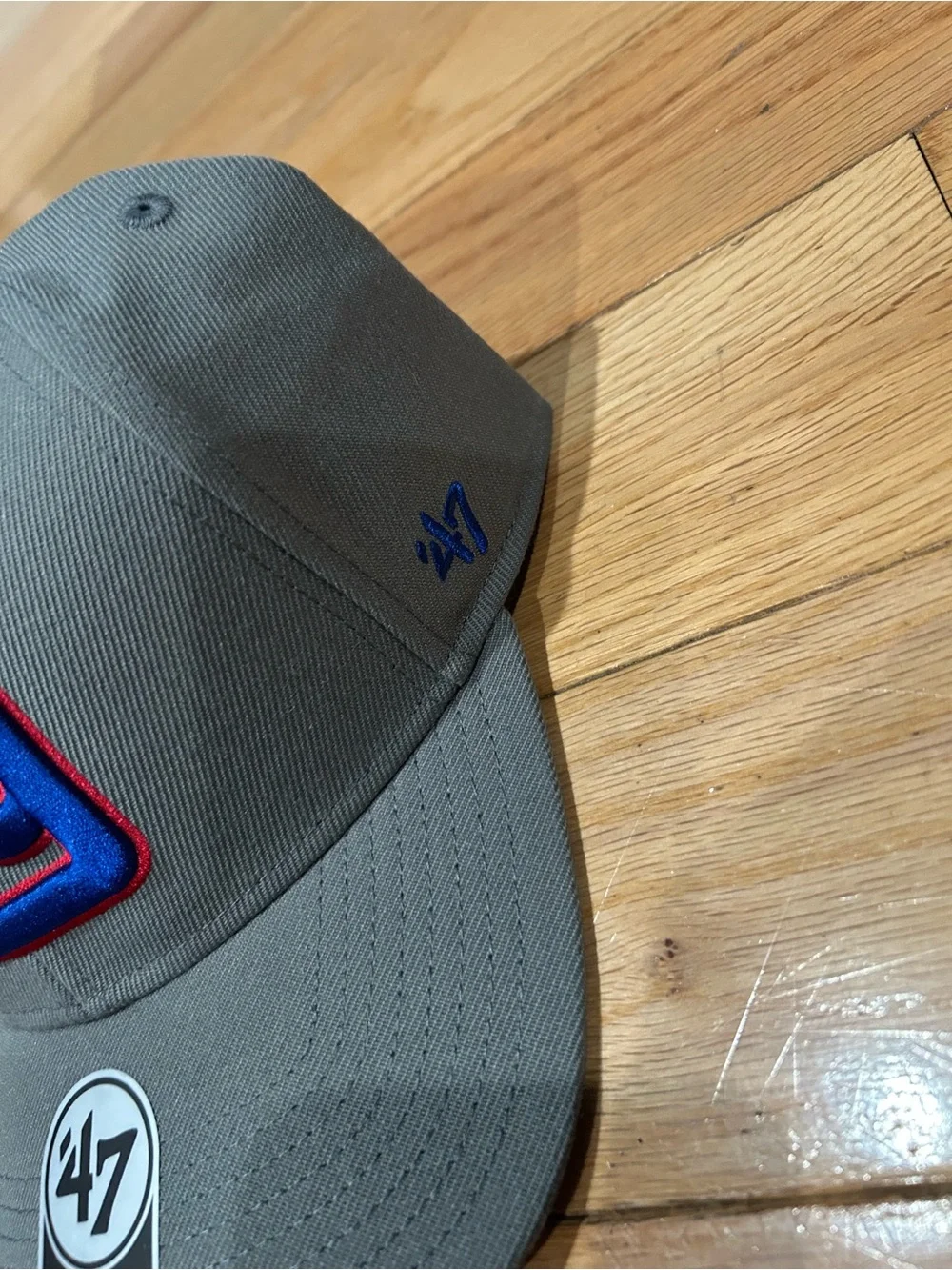 '47 MVP Gray New York Cap with Blue & Red Logo